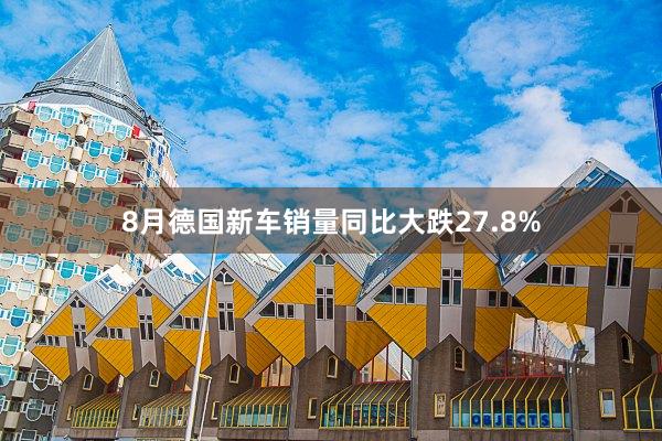 8月德国新车销量同比大跌27.8%