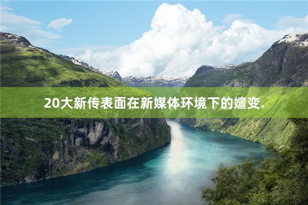 20大新传表面在新媒体环境下的嬗变.