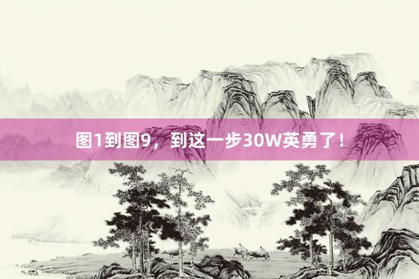 图1到图9，到这一步30W英勇了！