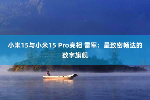 小米15与小米15 Pro亮相 雷军:最致密畅达的数字旗舰