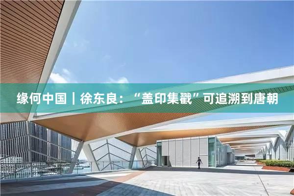 缘何中国｜徐东良：“盖印集戳”可追溯到唐朝