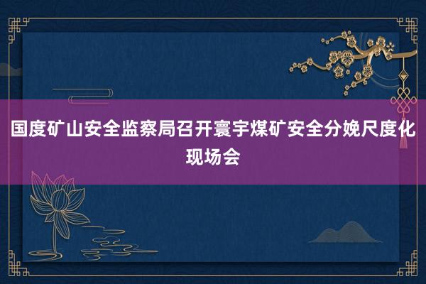 国度矿山安全监察局召开寰宇煤矿安全分娩尺度化现场会