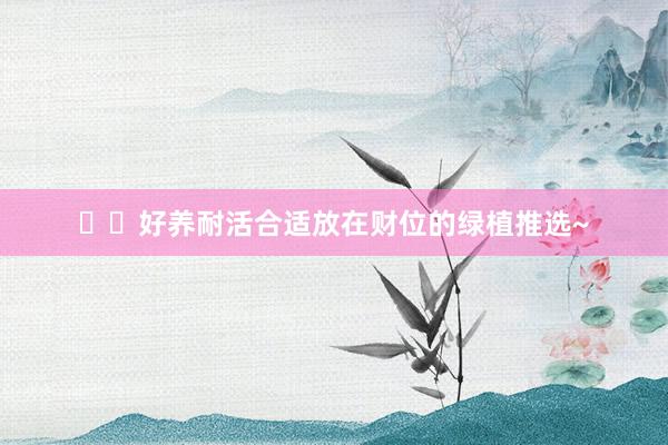 ❗️好养耐活合适放在财位的绿植推选~