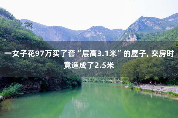 一女子花97万买了套“层高3.1米”的屋子, 交房时竟造成了2.5米
