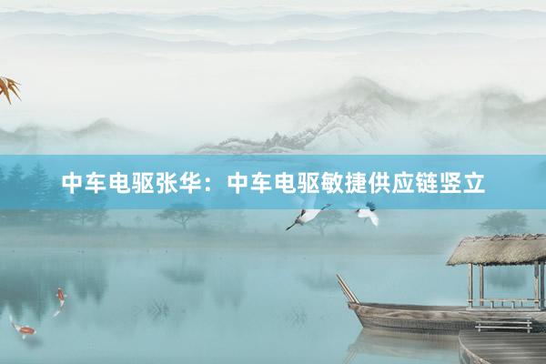 中车电驱张华：中车电驱敏捷供应链竖立